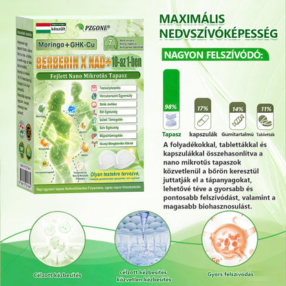 Hivatalos magyar üzlet | 👩‍⚕️🌲 PZGONE® Moringa · Berberin × NAD+ 10 az 1-ben fejlett nano-mikrotűs tapasz 🇭🇺 (Naponta csak egyszer) ✅ Elhízás, megereszkedett bőr, alacsony energiaszint, alvási apnoé, ízületi problémák és egyebek kezelésére