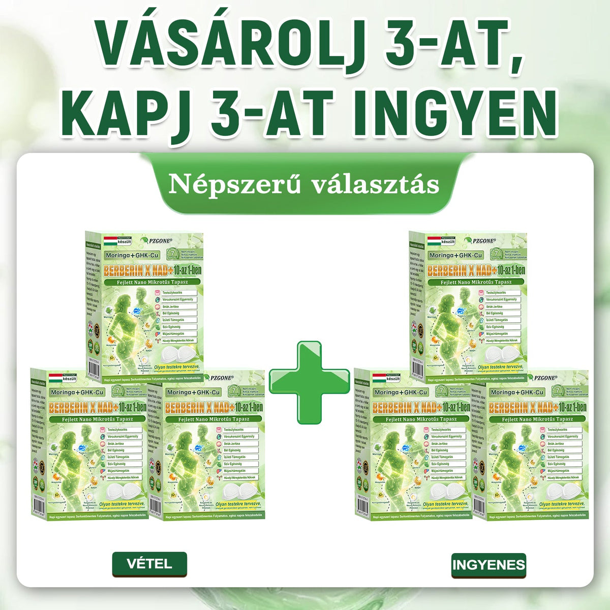 Hivatalos magyar üzlet | 👩‍⚕️🌲 PZGONE® Moringa · Berberin × NAD+ 10 az 1-ben fejlett nano-mikrotűs tapasz 🇭🇺 (Naponta csak egyszer) ✅ Elhízás, megereszkedett bőr, alacsony energiaszint, alvási apnoé, ízületi problémák és egyebek kezelésére