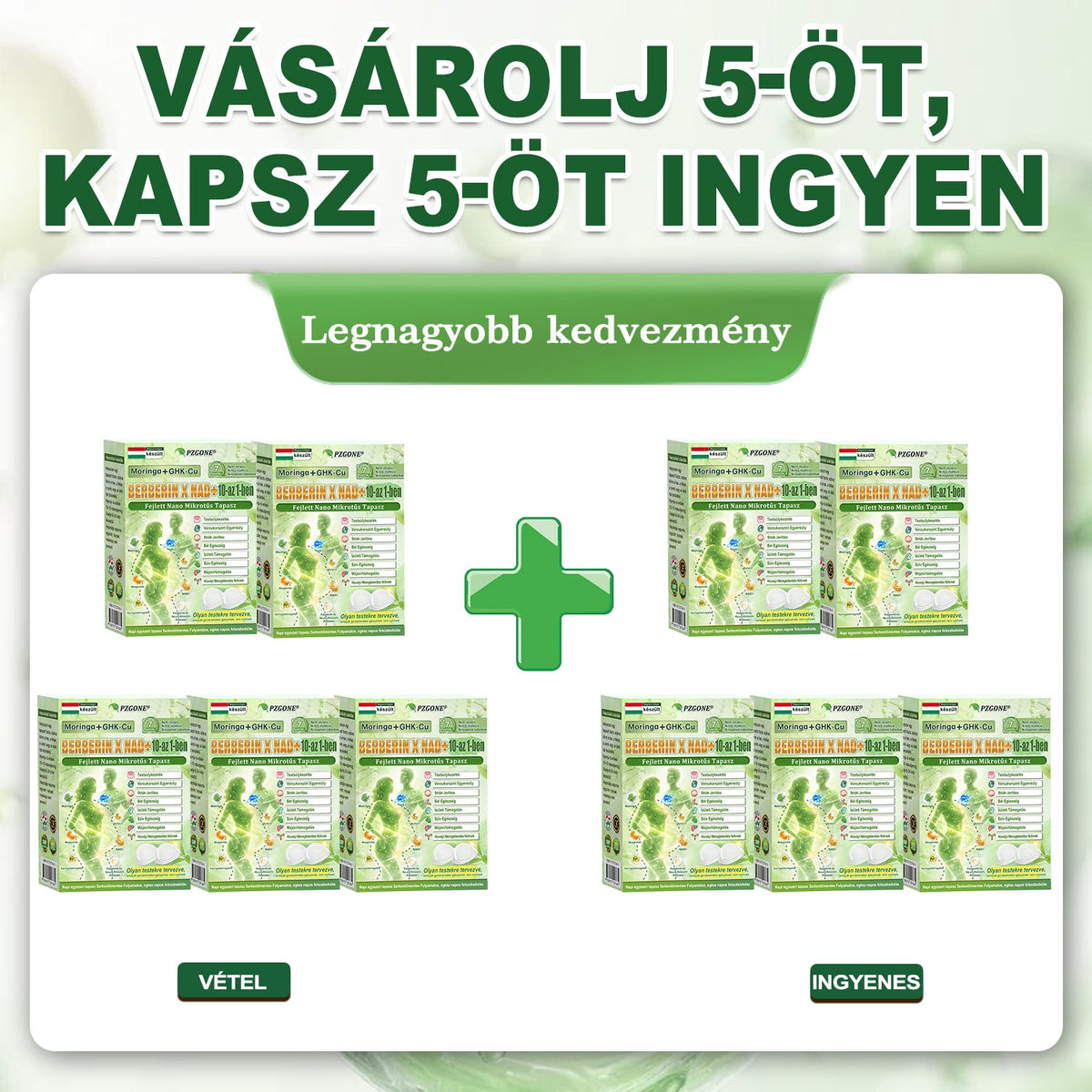 Hivatalos magyar üzlet | 👩‍⚕️🌲 PZGONE® Moringa · Berberin × NAD+ 10 az 1-ben fejlett nano-mikrotűs tapasz 🇭🇺 (Naponta csak egyszer) ✅ Elhízás, megereszkedett bőr, alacsony energiaszint, alvási apnoé, ízületi problémák és egyebek kezelésére