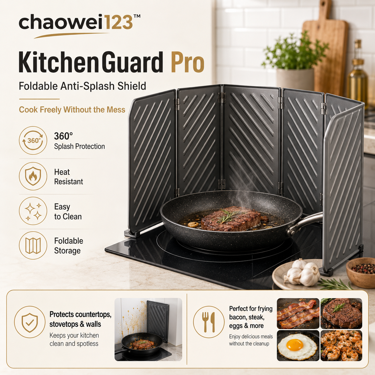 chaowei123™ KitchenGuard Pro Anti-Splash Shield