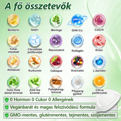 Hivatalos magyar üzlet | 👩‍⚕️🌲 PZGONE® Moringa · Berberin × NAD+ 10 az 1-ben fejlett nano-mikrotűs tapasz 🇭🇺 (Naponta csak egyszer) ✅ Elhízás, megereszkedett bőr, alacsony energiaszint, alvási apnoé, ízületi problémák és egyebek kezelésére