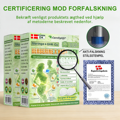 𝑶𝒇𝒇𝒊𝒄𝒊𝒆𝒍 𝑩𝒖𝒕𝒊𝒌 | 🍀🍀 CareUplift® Metabolic Nano Microneedle Patch 🇩🇰 Bruges én gang dagligt | Berberin + Moringa-formel Til dig, der ønsker støtte til vægtkontrol, en lettere hverdag og øget velvære ✅