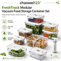chaowei123™ FreshTrack Modular Vacuum Food Storage Container Set