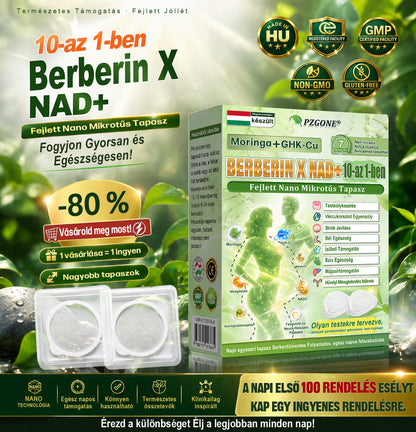 Hivatalos magyar üzlet | 👩‍⚕️🌲 PZGONE® Moringa · Berberin × NAD+ 10 az 1-ben fejlett nano-mikrotűs tapasz 🇭🇺 (Naponta csak egyszer) ✅ Elhízás, megereszkedett bőr, alacsony energiaszint, alvási apnoé, ízületi problémák és egyebek kezelésére